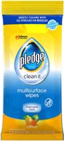 Pledge Multi-Surface Furniture Polish Wipes: Fresh Citrus