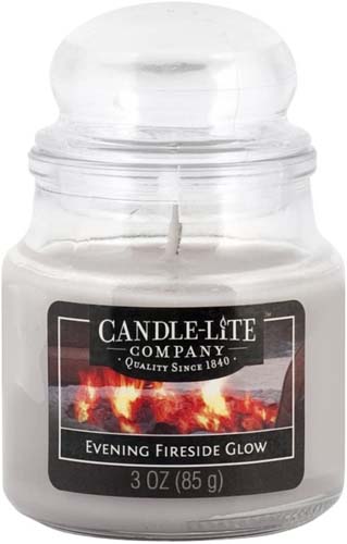 Candlelite Jar Candle - Evening Fireside Glo, 3 oz