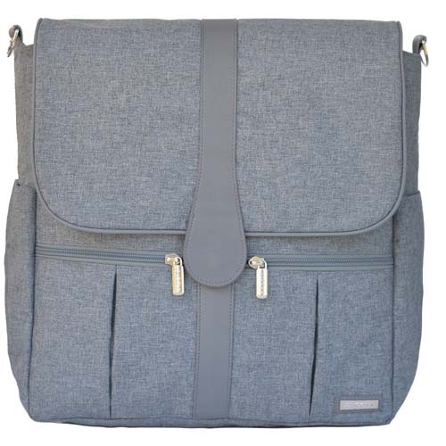 BACKPACK DIAPER BAG GRAY HEATHER