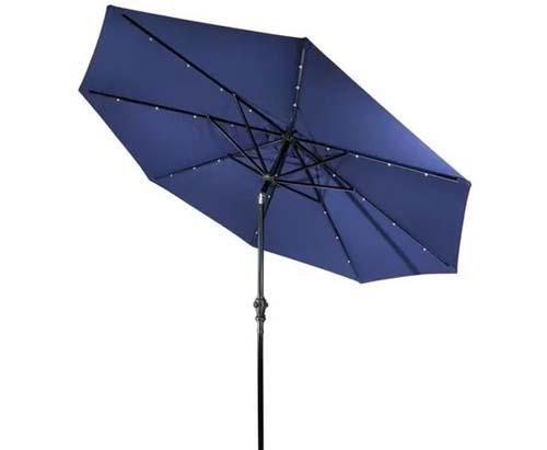 SUNRAY 9"ROUND SOLAR UMBRELLA NAVY