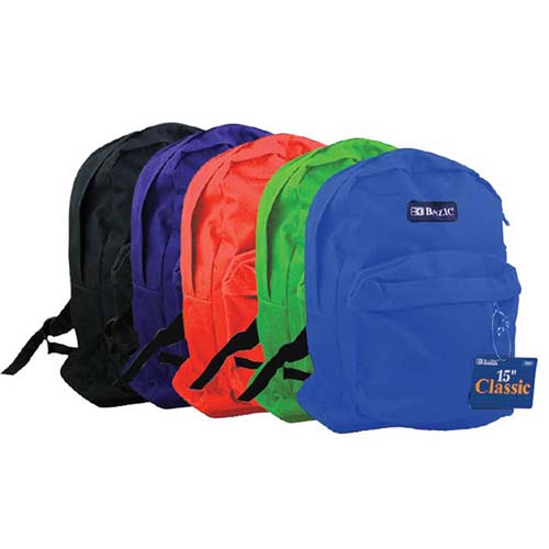 BAZIC 15" SCHOOL BACKPACK