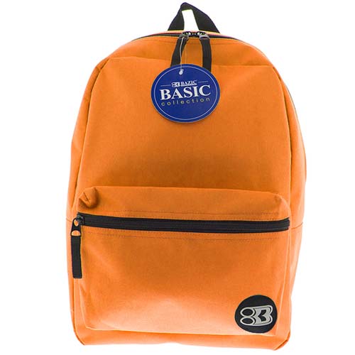 BAZIC 16" OARNGE BASIC BACKPACK