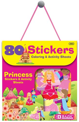 BAZIC PRINCESS ASST STICKERS 80P