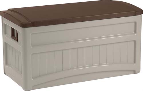 Suncast DB8000B Deck Box, 73 gal Weight Capacity, Resin, Light Taupe