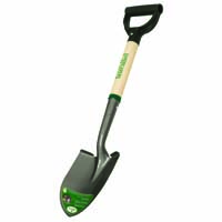 Landscapers Select Shovel, High Carbon Steel Blade, 19 In Wood D-Grip Handle