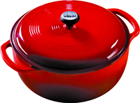 Lodge EC6D43 Dutch Oven, 6 qt Capacity, Iron, Red