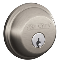 Schlage B60NV619 KA4 Deadbolt, 1-Cylinder, Satin Nickel