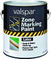 VALSPAR 136 Zone Marking Paint, Flat, Yellow, 1 gal Pail