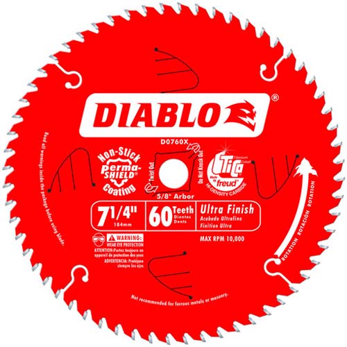 CIRC SAW BLADE FINISH 7-1/4-60T