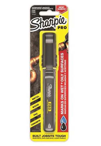 Sharpie 15101 Permanent Marker, Black, King, Chisel, Liquid, Xylene