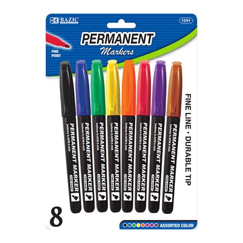 BAZIC FINE TIP PERMANENT MARKERS