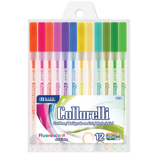 BAZIC 12 FLUORENCE COLOR GEL PEN