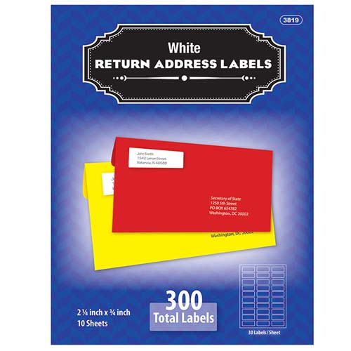 BAZIC WHITE ADDRESS LABEL 300PK