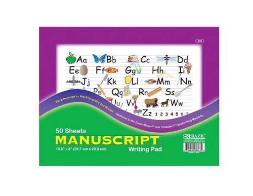 BAZIC 10.5X8 MANUSCR WRITING PAD