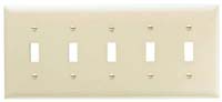 CW WALLPLATE SW 5G IVORY #2155V