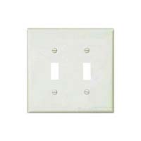 CW WALLPLATE 2G TOGGLE POLY WHI