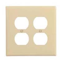 CW WALLPLATE 2G DUPLEX POLY IVOR