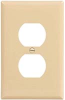 CW WALLPLATE 1G DUPLEX POLY IVO