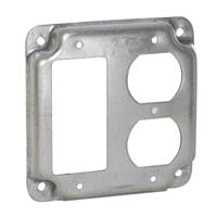 RACO 4" SQ COVER GFI/DUPLEX