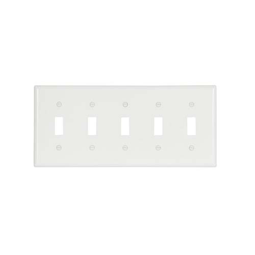 CW WALLPLATE SW 5G WHITE #2155W