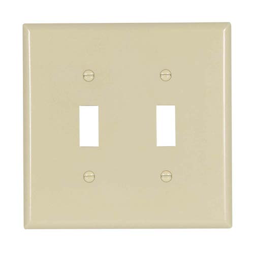 CW WALLPLATE 2G TOGGLE POLY IVO