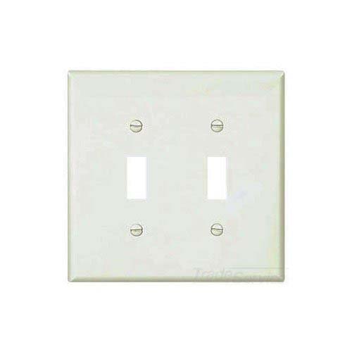 CW WALLPLATE 2G TOGGLE POLY WHI