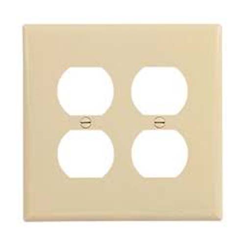 CW WALLPLATE 2G DUPLEX POLY IVOR