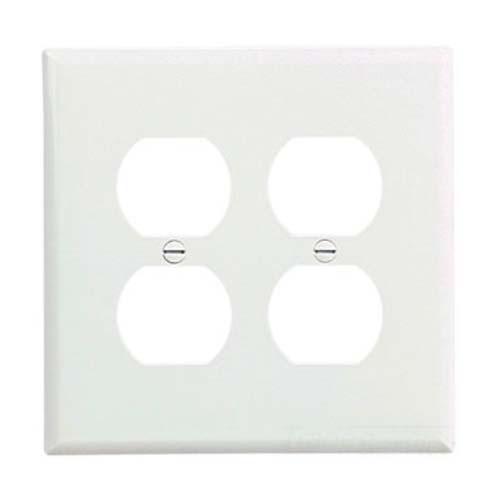 CW WALLPLATE 2G DUPLEX POLY WHI