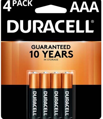 DURACELL BATTERY COPPERTOP AAA 4