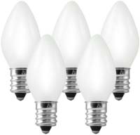 BULB CANDELABRA C7 WHITE 7W #S37