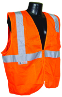 Radians SV2ZOM2X Economical Safety Vest | Polyester | Orange/Silver