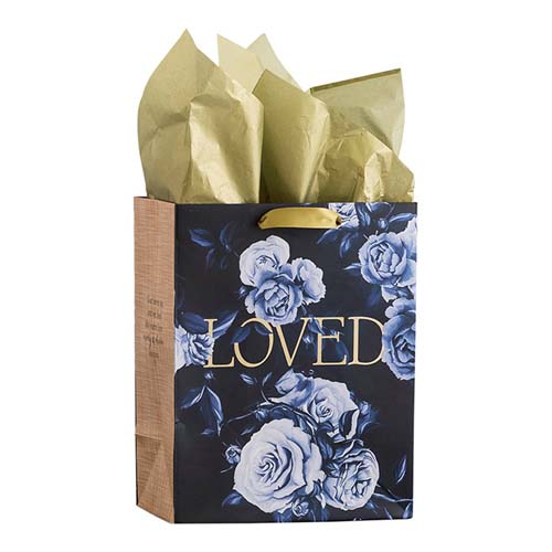 GIFT BAG ELEGANT FLOWERS LOVED