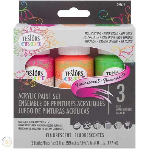 TESTORS PAINT SET FLUORESCENT 3C