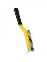 Hyde 46810 Soft Grip Wire Brush With Scraper