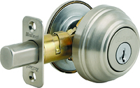 Kwikset 98015SMTCP Deadbolt, Alike Key, 1-Cylinder, Steel, Satin Nickel