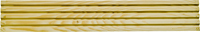 Waddell RFC37 Fluted Casing, 3-1/4 in W, Pine