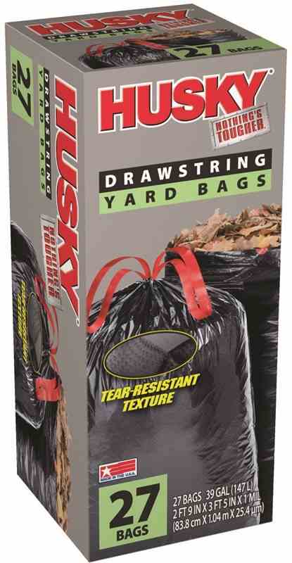 HUSKY 39GAL YARD BAG BLACK