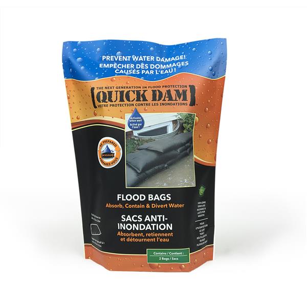 QUICK DAM FLOOD BAGS 12"X24" 2PK