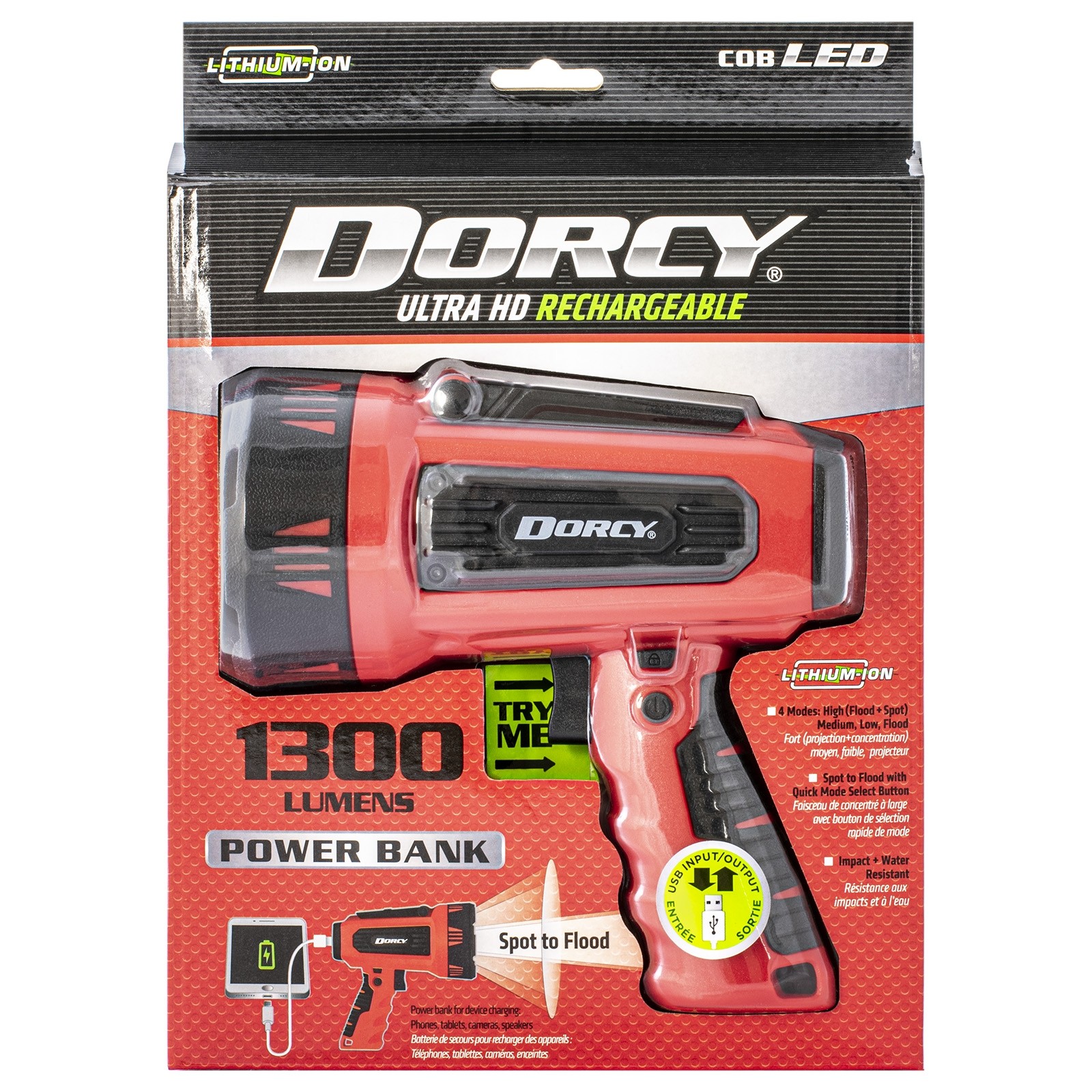 DORCY USB RECHARGE SPOTLITE 1300