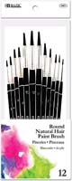 BAZIC Round Natural Hair Paint Brush Set