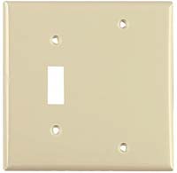 CW WALLPLATE 2G SWITCH & BLANK