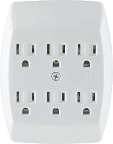 CW TAP DUPLEX TO 6OUTLET GRND WH