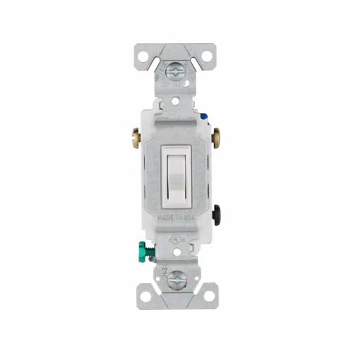 CW SWITCH 3-WAY W/GRD WHITE