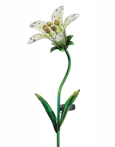 SOLAR TIGER LILY STAKE WHITE