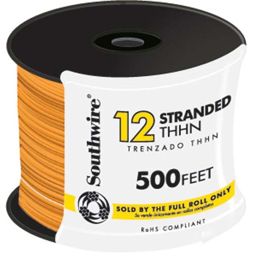 WIRE 12 STR THHN ORANGE 500FT SP