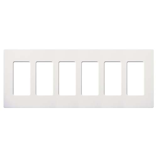 CW WALL PLATE 6G DECOR #2166W WH