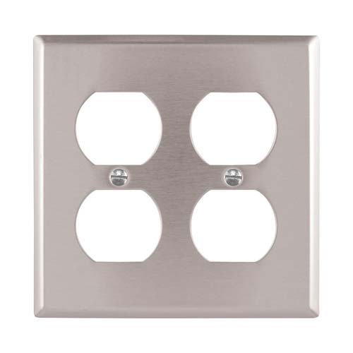 CW WALLPLATE 2G DUPLEX  RECEPT