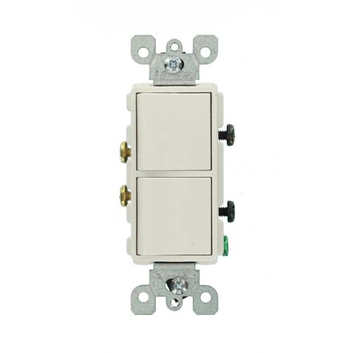 CW DECOR SGL POLE DOUBLE SWITCH