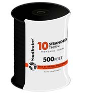 WIRE 10 BLACK 500FT STR THHN SPL