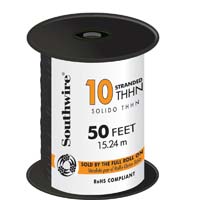 WIRE 10 STR THHN BLACK 50FT